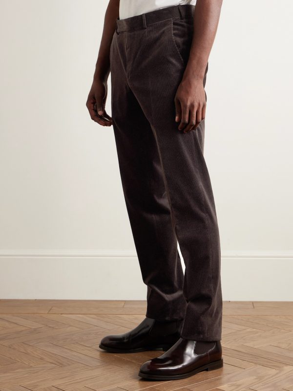 Slim-Fit Cotton-Blend Corduroy Trousers - FR Slim-Fit Cotton-Blend Corduroy Trousers - FR