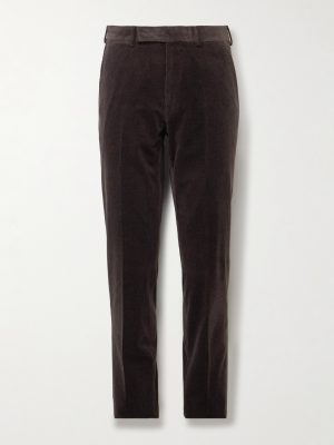 Slim-Fit Cotton-Blend Corduroy Trousers Slim-Fit Cotton-Blend Corduroy Trousers