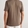 Slim-Fit Leather-Trimmed Cotton-Piqué Polo Shirt - BK Slim-Fit Leather-Trimmed Cotton-Piqué Polo Shirt - BK
