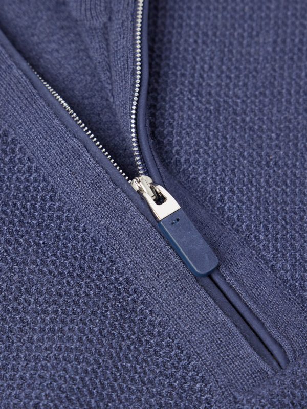 Oasi Leather-Trimmed Cashmere Half-Zip Sweater - CU Oasi Leather-Trimmed Cashmere Half-Zip Sweater - CU