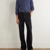 Oasi Leather-Trimmed Cashmere Half-Zip Sweater - OU Oasi Leather-Trimmed Cashmere Half-Zip Sweater - OU