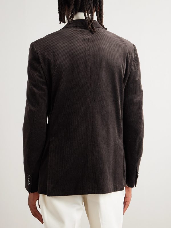 Cotton-Blend Corduroy Blazer - BK Cotton-Blend Corduroy Blazer - BK