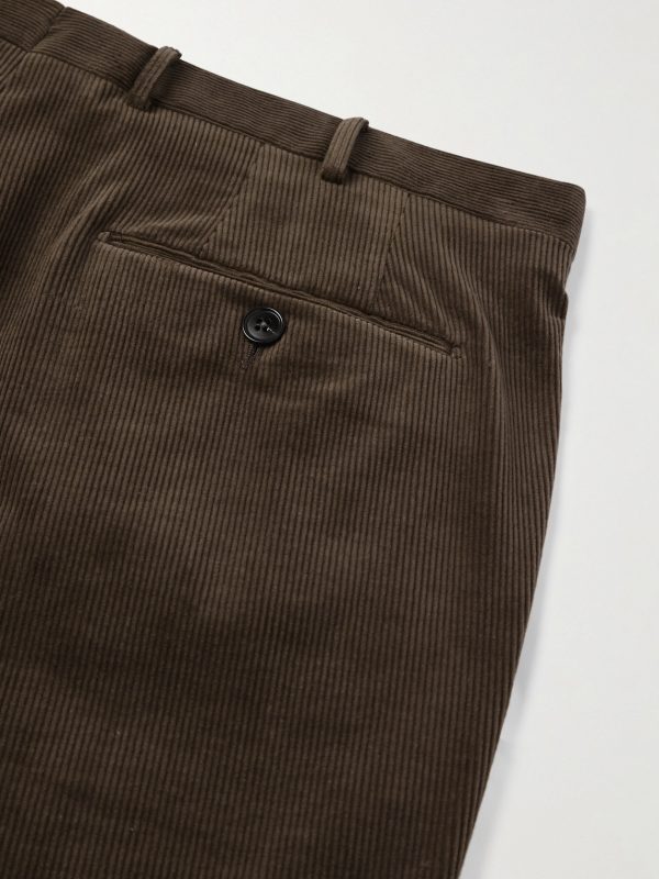 Slim-Fit Cotton-Blend Corduroy Trousers - CU Slim-Fit Cotton-Blend Corduroy Trousers - CU