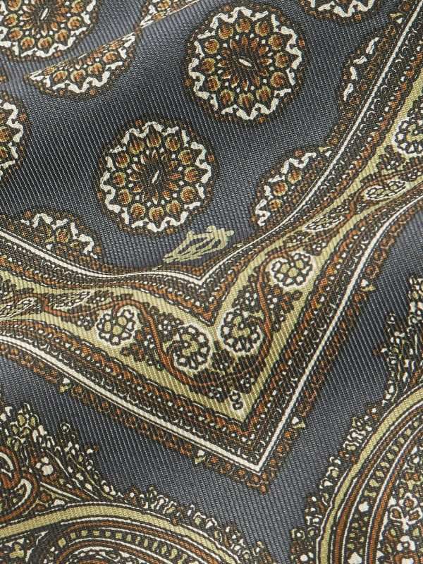 Printed Mulberry Silk-Twill Pocket Square - CU Printed Mulberry Silk-Twill Pocket Square - CU