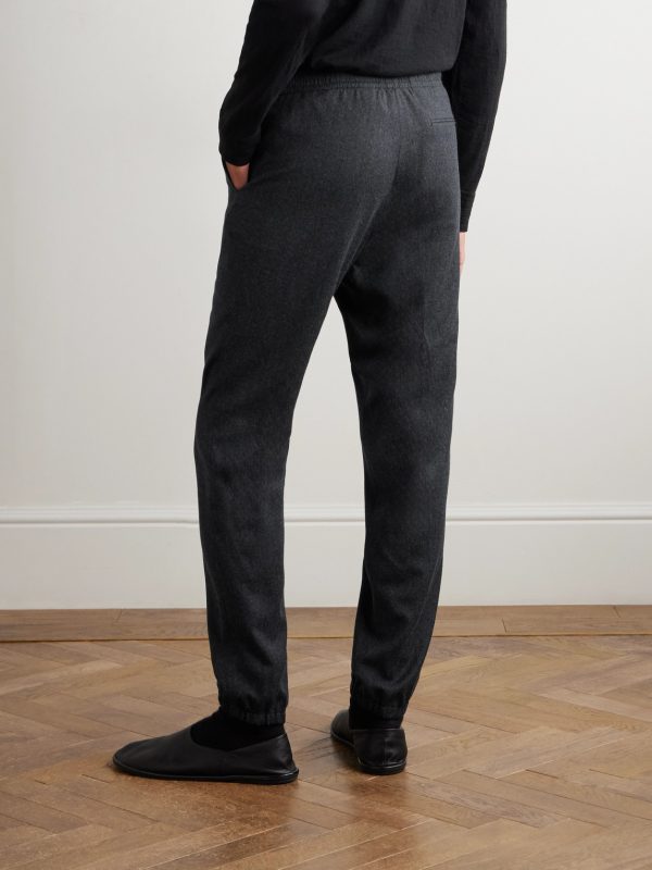 Tapered Wool Trousers - BK Tapered Wool Trousers - BK
