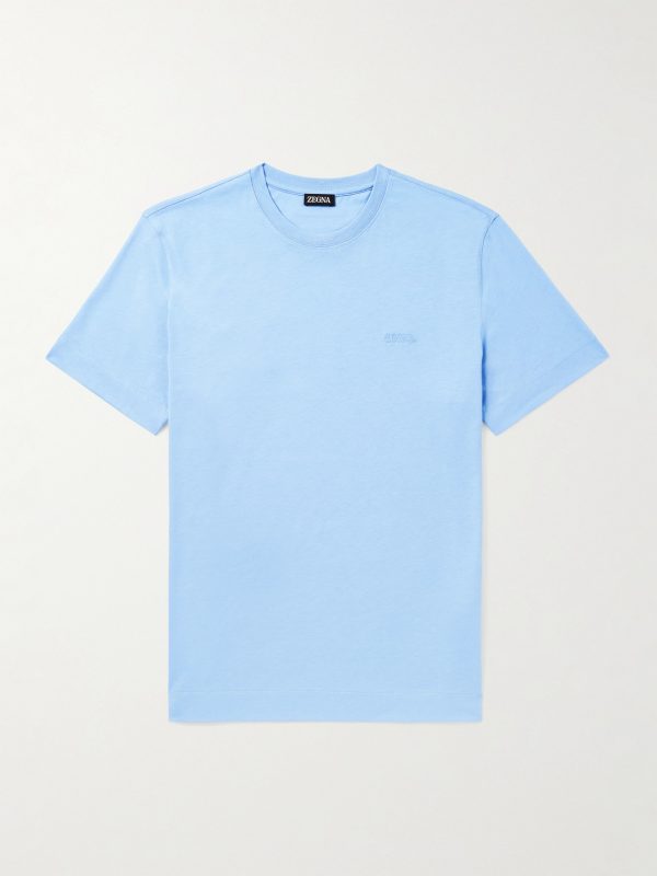 Logo-Embroidered Cotton-Jersey T-Shirt Logo-Embroidered Cotton-Jersey T-Shirt