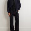 Leather-Trimmed Cotton-Piqué Polo Shirt - OU Leather-Trimmed Cotton-Piqué Polo Shirt - OU