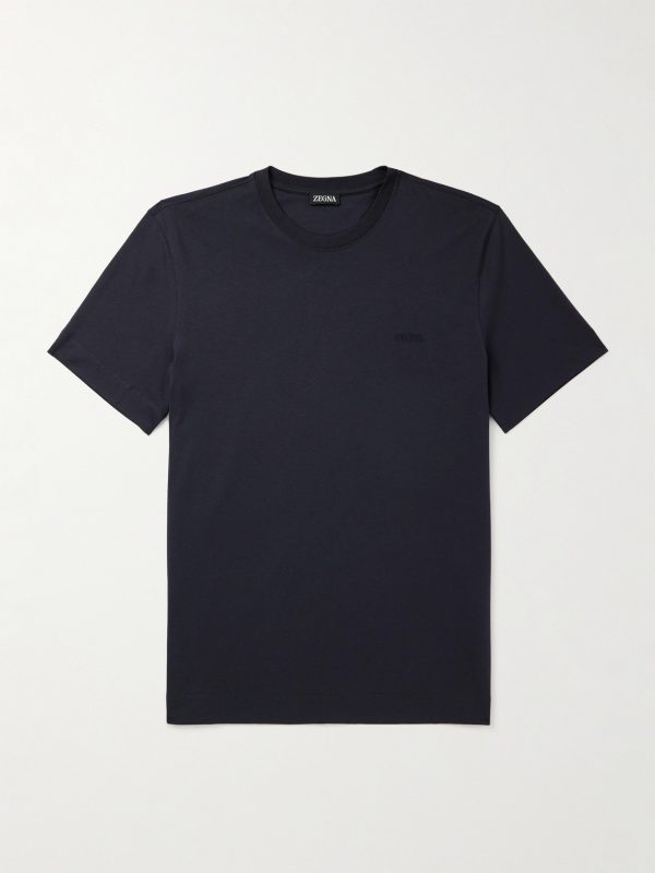 Logo-Embroidered Cotton-Jersey T-Shirt