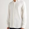 Cotton and Cashmere-Blend Twill Shirt - FR Cotton and Cashmere-Blend Twill Shirt - FR