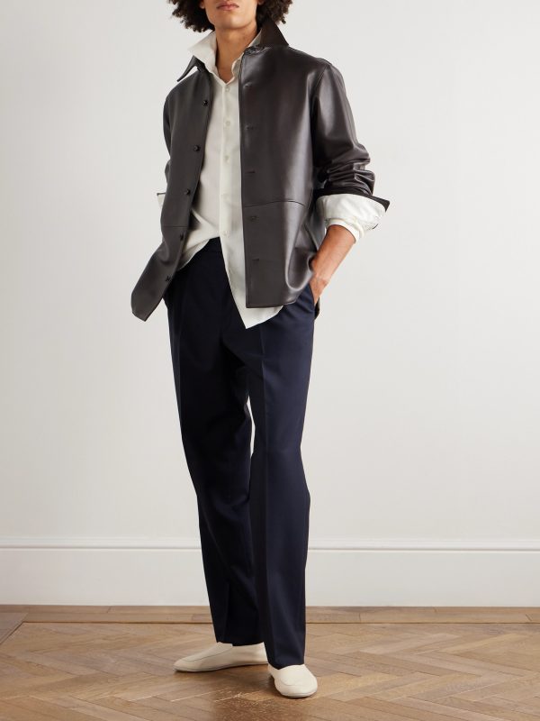 Cotton and Cashmere-Blend Twill Shirt - OU Cotton and Cashmere-Blend Twill Shirt - OU