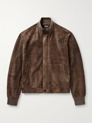 Suede Blouson Jacket
