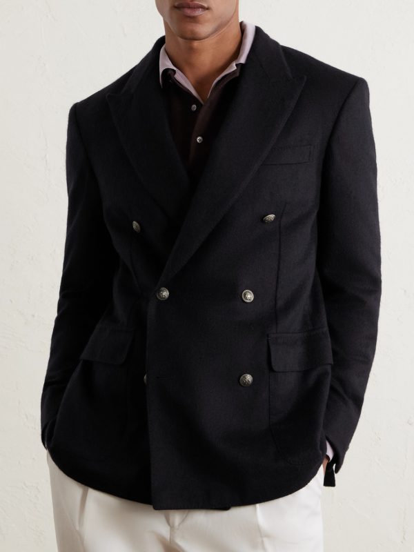 Double-Breasted Cashmere Blazer - FR Double-Breasted Cashmere Blazer - FR