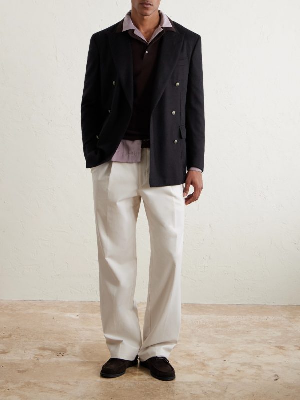 Double-Breasted Cashmere Blazer - OU Double-Breasted Cashmere Blazer - OU