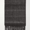 Fringed Checked Cashmere Scarf Fringed Checked Cashmere Scarf
