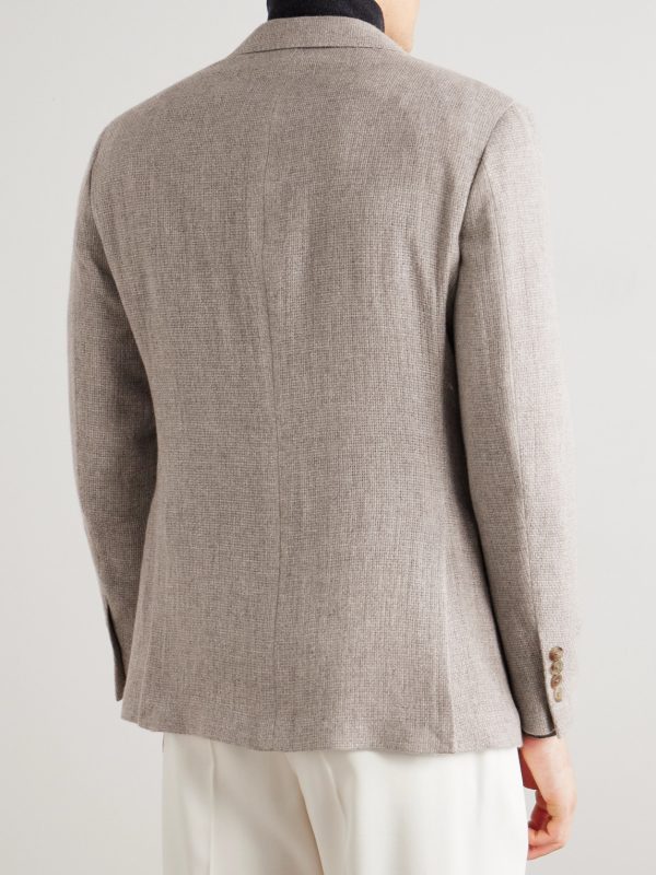 Hadley Slim-Fit Basketweave Cashmere Blazer - BK Hadley Slim-Fit Basketweave Cashmere Blazer - BK