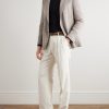 Hadley Slim-Fit Basketweave Cashmere Blazer - OU Hadley Slim-Fit Basketweave Cashmere Blazer - OU