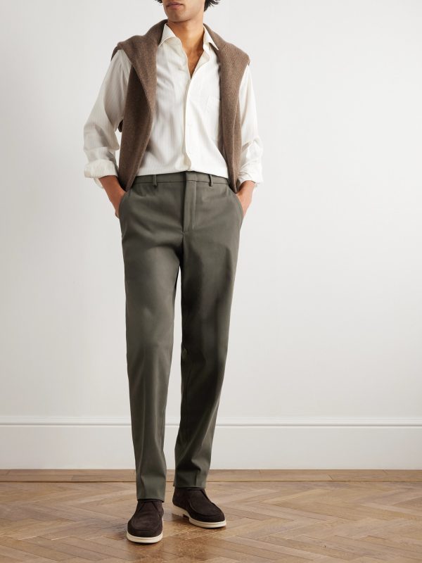 Jarno Austin Straight-Leg Stretch-Cotton Twill Trousers - OU Jarno Austin Straight-Leg Stretch-Cotton Twill Trousers - OU