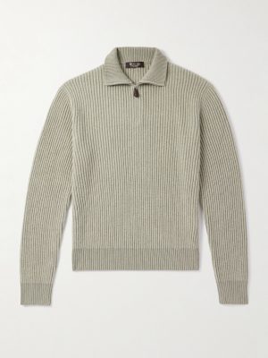 Plane Tree Ribbed Cashmere Half-Zip Sweater Plane Tree Ribbed Cashmere Half-Zip Sweater