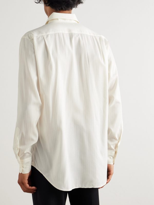 André Striped Wool and Silk-Blend Shirt - BK