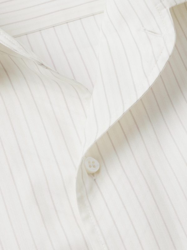 André Striped Wool and Silk-Blend Shirt - CU