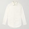 André Striped Wool and Silk-Blend Shirt