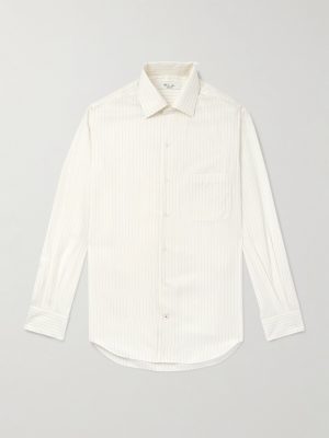 André Striped Wool and Silk-Blend Shirt André Striped Wool and Silk-Blend Shirt