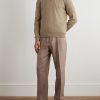 Slim-Fit Baby Cashmere Half-Zip Sweater - OU Slim-Fit Baby Cashmere Half-Zip Sweater - OU