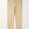 Carlo Hyannis Tapered Cotton-Blend Trousers Carlo Hyannis Tapered Cotton-Blend Trousers