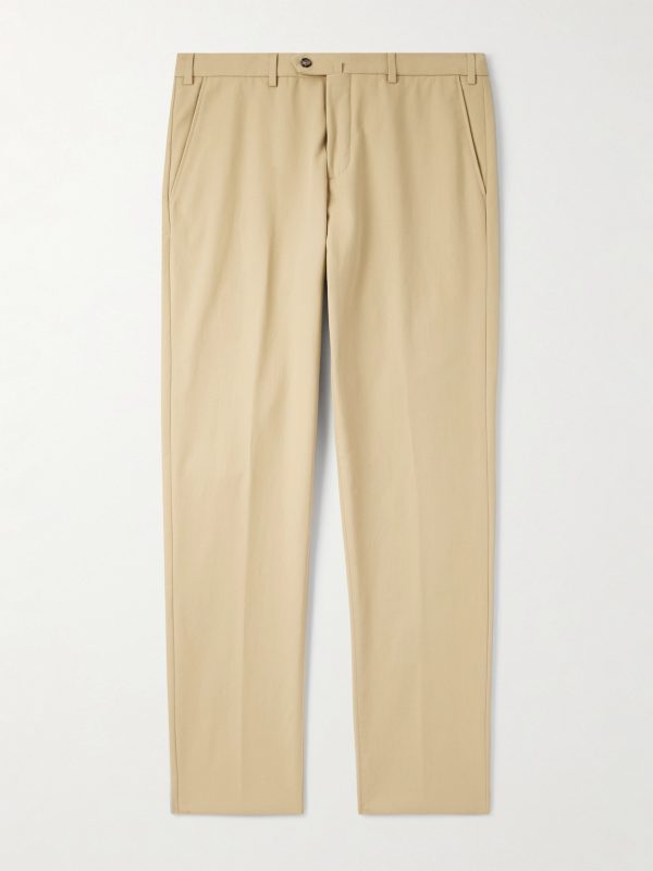 Carlo Hyannis Tapered Cotton-Blend Trousers Carlo Hyannis Tapered Cotton-Blend Trousers