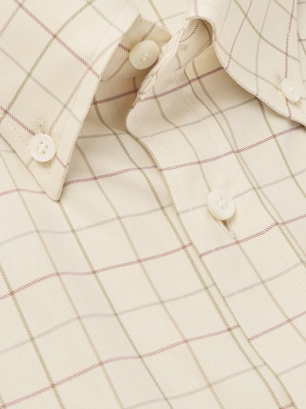 Elia Button Down-Collar Checked Cotton Shirt - CU