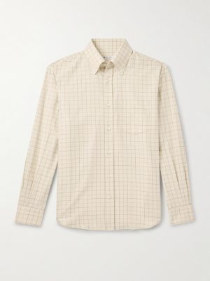 Elia Button Down-Collar Checked Cotton Shirt Elia Button Down-Collar Checked Cotton Shirt