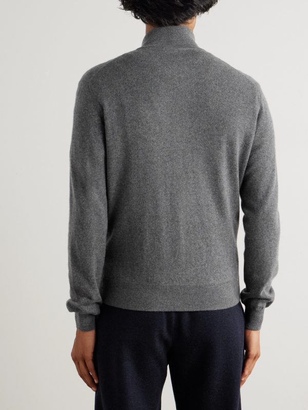 Cashmere Zip-Up Sweater - BK