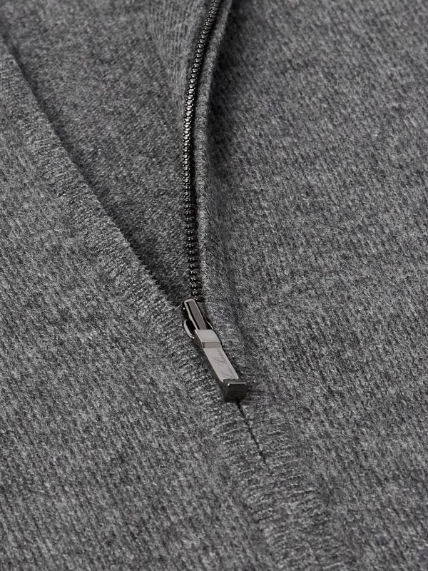 Cashmere Zip-Up Sweater - CU