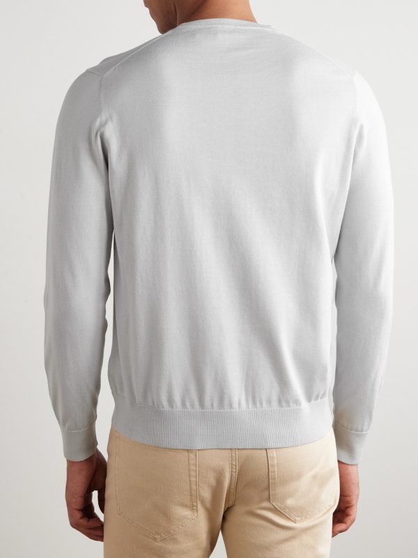 Ice Wish™ Sea Island Cotton Sweater - BK Ice Wish™ Sea Island Cotton Sweater - BK