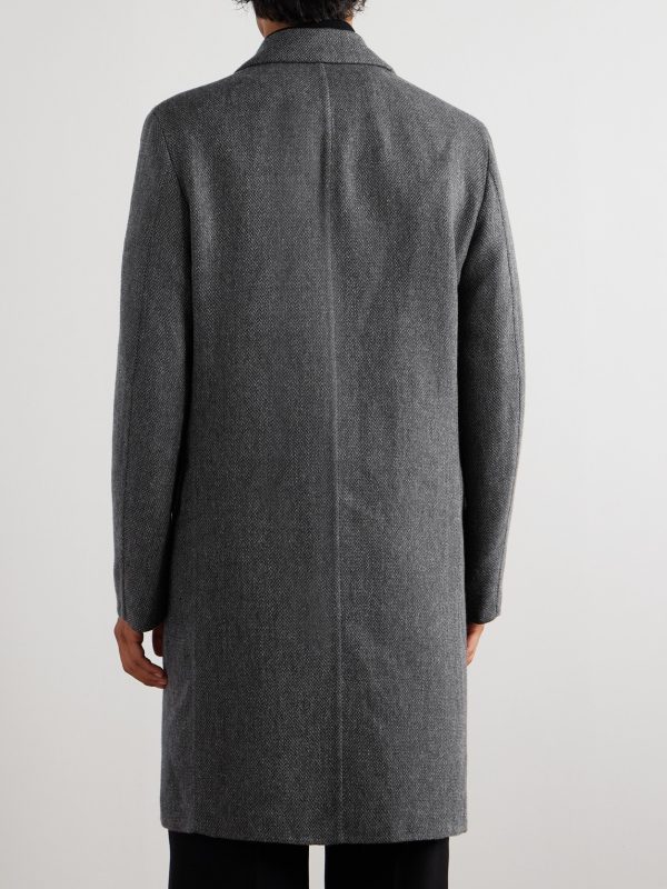 John Cashmere and Linen-Blend Coat - BK John Cashmere and Linen-Blend Coat - BK
