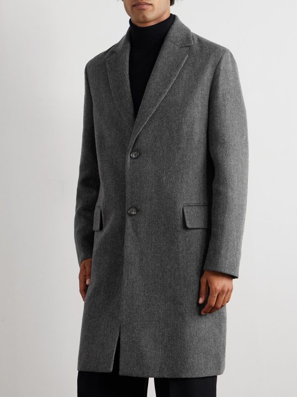 John Cashmere and Linen-Blend Coat - FR John Cashmere and Linen-Blend Coat - FR