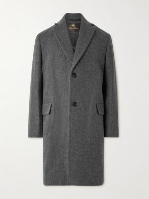 John Cashmere and Linen-Blend Coat