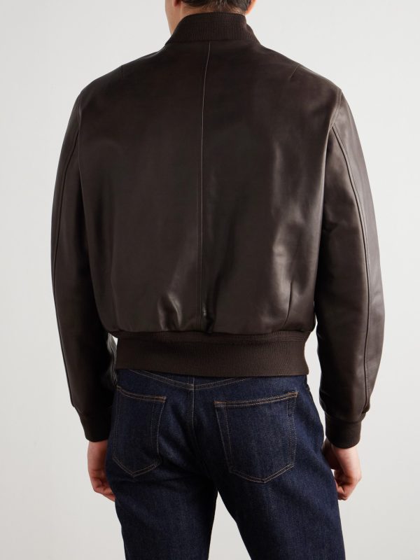 Leather Bomber Jacket - BK