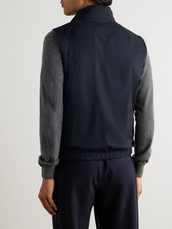 Slim-Fit Reversible Storm System® WindWish™ Twill and Wool Gilet - BK