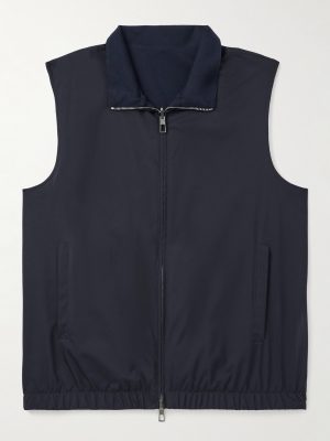 Slim-Fit Reversible Storm System® WindWish™ Twill and Wool Gilet Slim-Fit Reversible Storm System® WindWish™ Twill and Wool Gilet