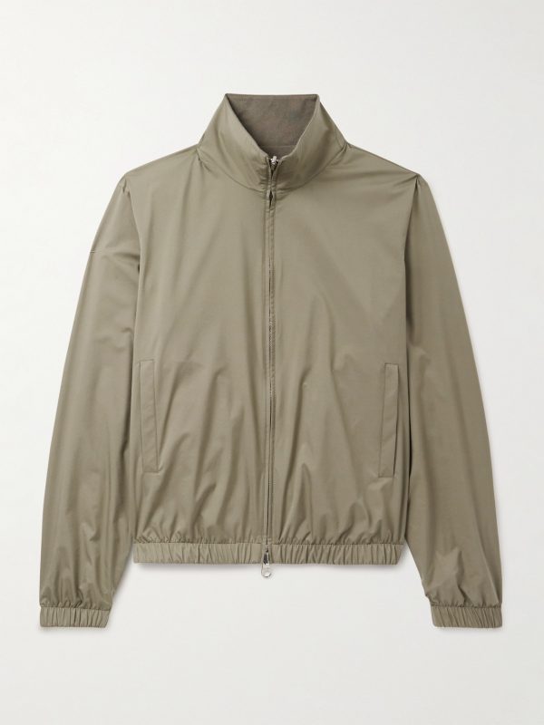 Reversible Windmate® Storm System® Nylon and Cashmere Blouson Jacket Reversible Windmate® Storm System® Nylon and Cashmere Blouson Jacket
