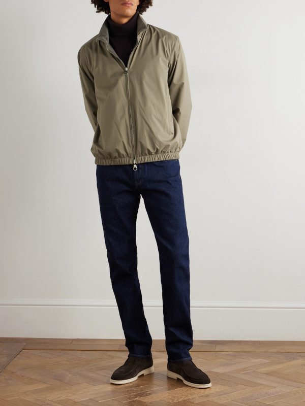 Reversible Windmate® Storm System® Nylon and Cashmere Blouson Jacket - OU Reversible Windmate® Storm System® Nylon and Cashmere Blouson Jacket - OU