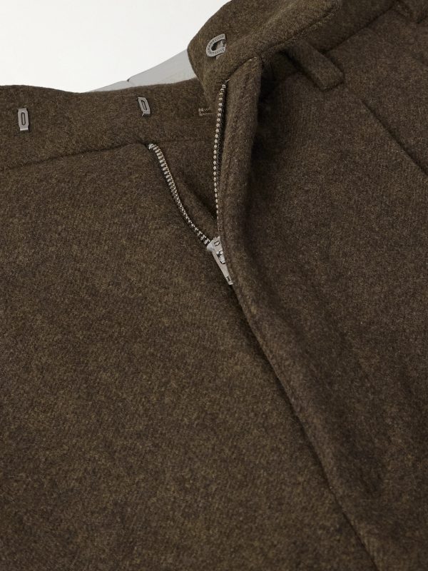 Hubert Pleated Wool and Cashmere-Blend Wide-Leg Trousers - E1 Hubert Pleated Wool and Cashmere-Blend Wide-Leg Trousers - E1