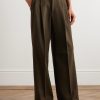 Hubert Pleated Wool and Cashmere-Blend Wide-Leg Trousers - FR Hubert Pleated Wool and Cashmere-Blend Wide-Leg Trousers - FR