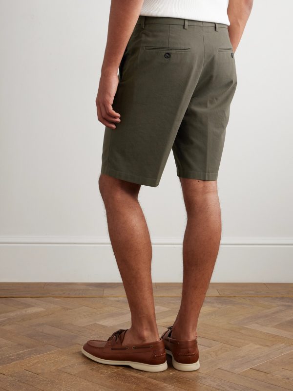 Jarno Straight-Leg Stretch-Cotton Bermuda Shorts - BK