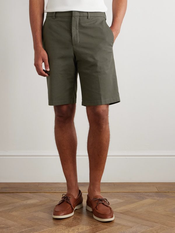 Jarno Straight-Leg Stretch-Cotton Bermuda Shorts - FR