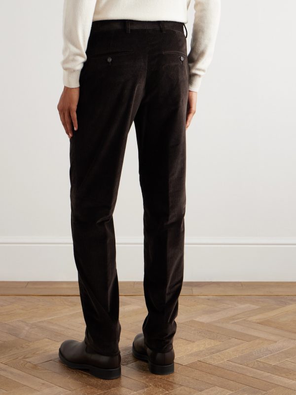 Jarno Hamptons Straight-Leg Cotton-Corduroy Trousers - BK Jarno Hamptons Straight-Leg Cotton-Corduroy Trousers - BK