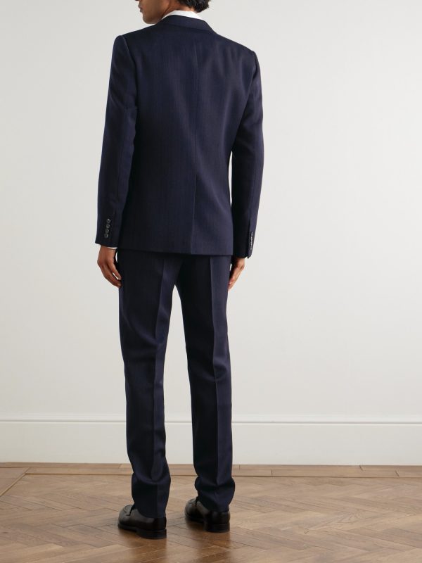 International Pinstriped Virgin Wool Suit - BK International Pinstriped Virgin Wool Suit - BK