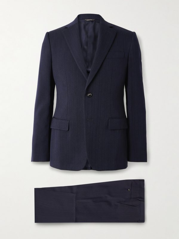 International Pinstriped Virgin Wool Suit International Pinstriped Virgin Wool Suit