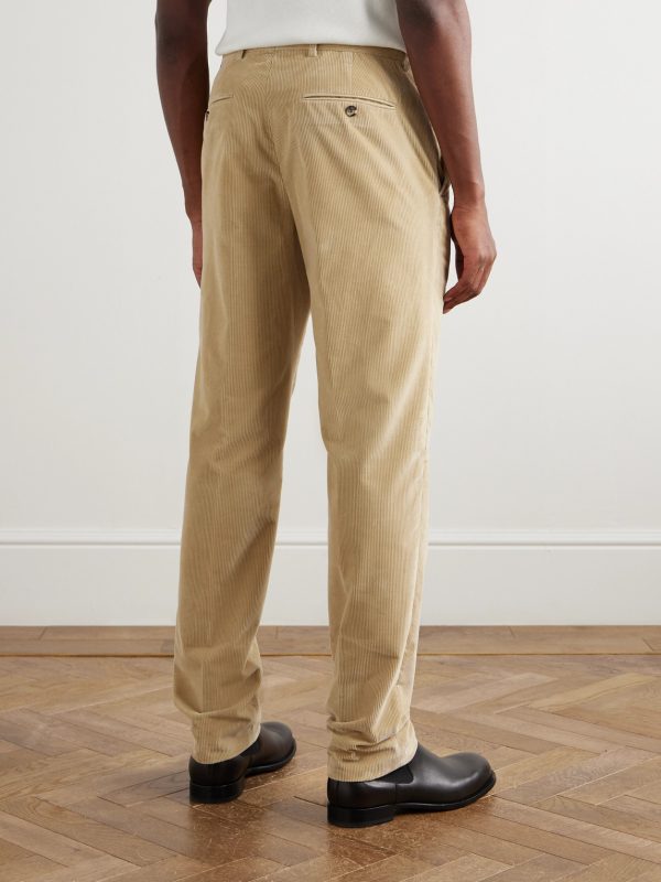 Jarno Hamptons Straight-Leg Cotton-Corduroy Trousers - BK